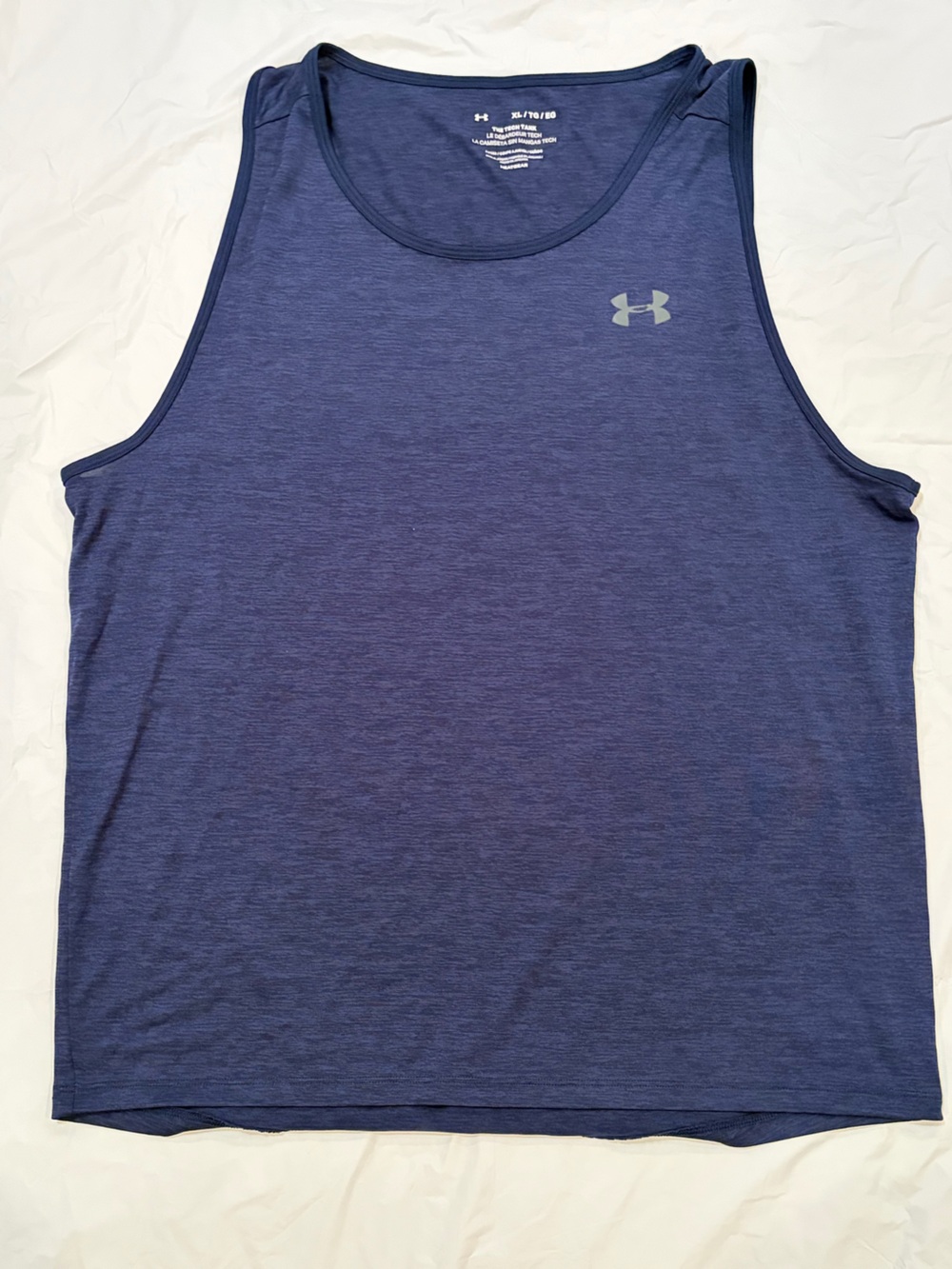 Under Armour Tank Men's XL Navy Heat Gear Polyester Quick Dry